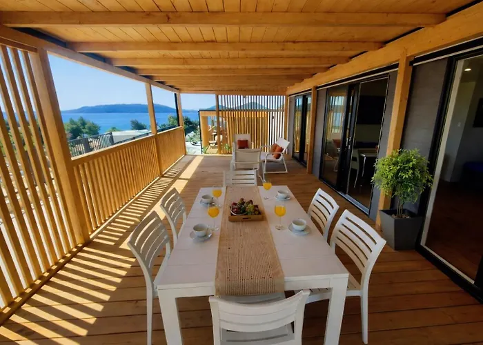 Panorama Mobile Home With Seaview And Pool Дом отдыха Драге