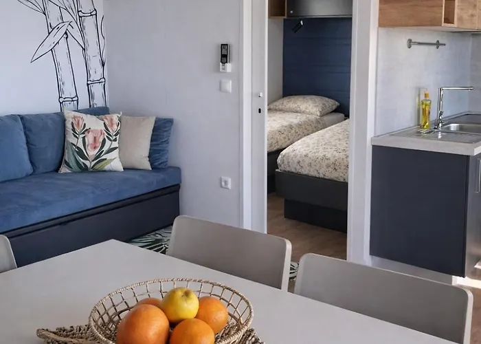 Holiday home Panorama Mobile With Seaview And Pool Drage